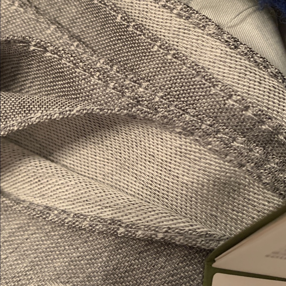 ๐ฅ๐ฅ๐ฅ Authentic New Gucci GG Jacquard Gray Wool/Silk Blend Shawl/ Scarf Unisex - Picture 13 of 13